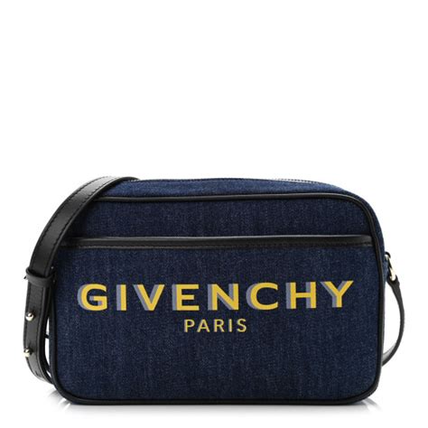 GIVENCHY Denim Logo Bond Camera Bag Blue 